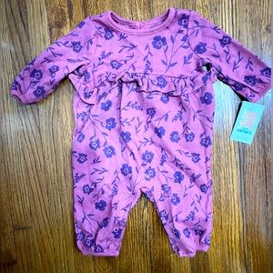 Thermal button up floral romper